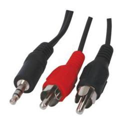 Valueline 3,5mm Jack naar 2x Tulp audiokabel M/M 1,5m