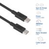 ACT USB-C 2.0 naar USB-C snellaadkabel 240W 1 meter zwart