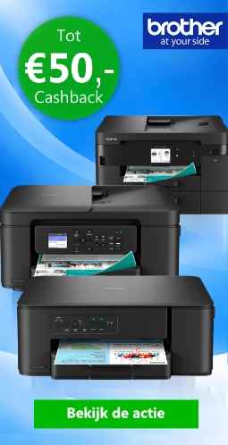 Brother printer aanbieding: nu tot 50,- cashback