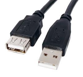 Image of USB 2.0 USB A Male - USB B Female Verlengkabel 3 meter