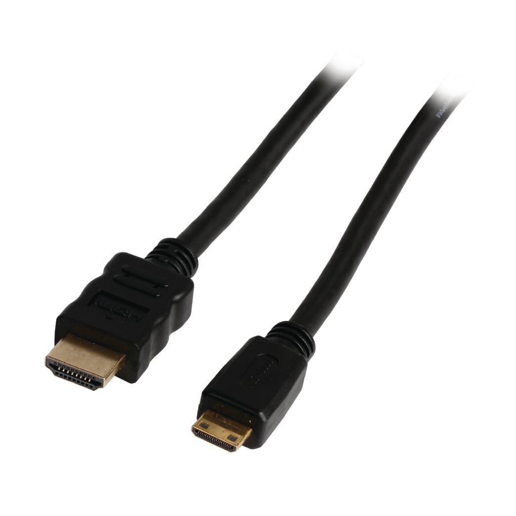 High Speed HDMI-kabel met ethernet HDMI-connector HDMI mini-connector 5,00 m zwart