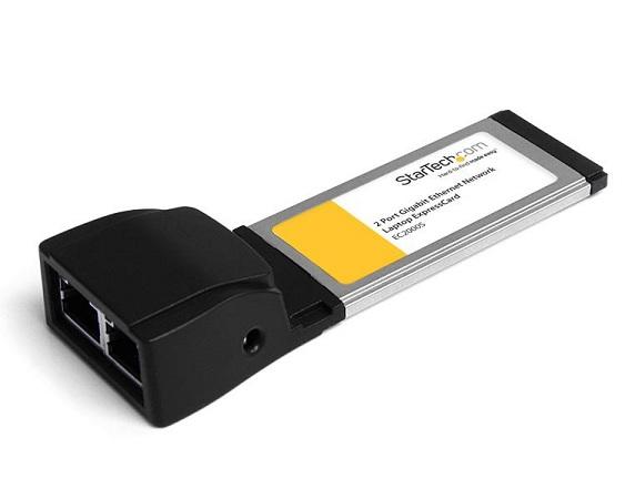 StarTech.com Twee-poort ExpressCard Gigabit Laptop Ethernet Netwerkkaart Adapter