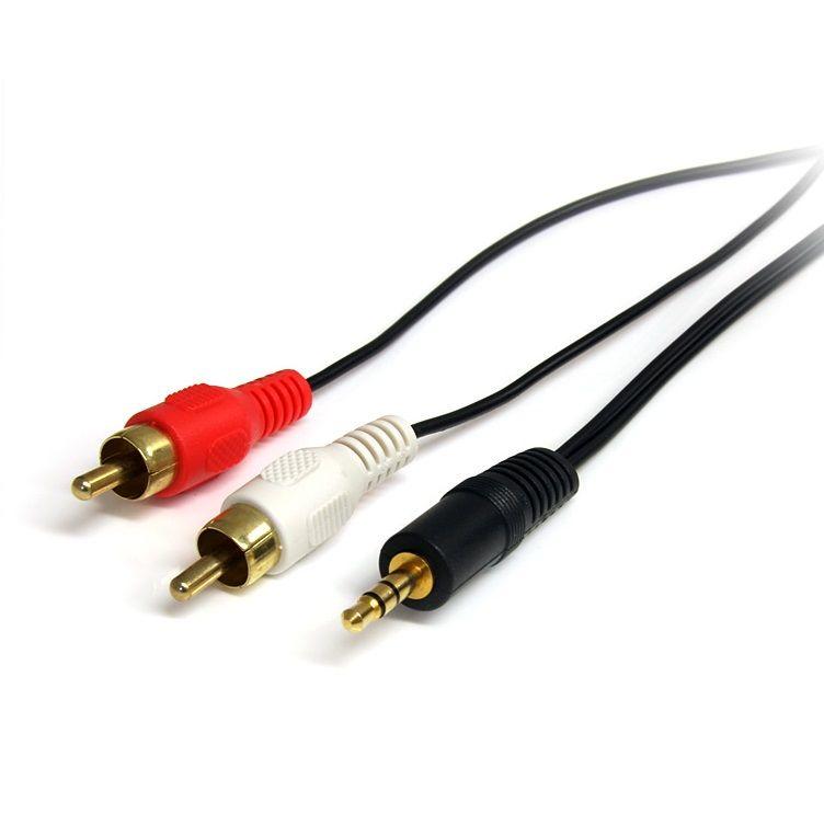 StarTech 3,5mm jack naar 2x Tulp kabel M/M 1.8m