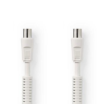 Nedis 100Hz Coax kabel M/F 15m wit