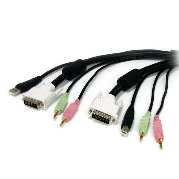 StarTech 4-in-1 USB DVI KVM kabel audio/microfoon 1,8m