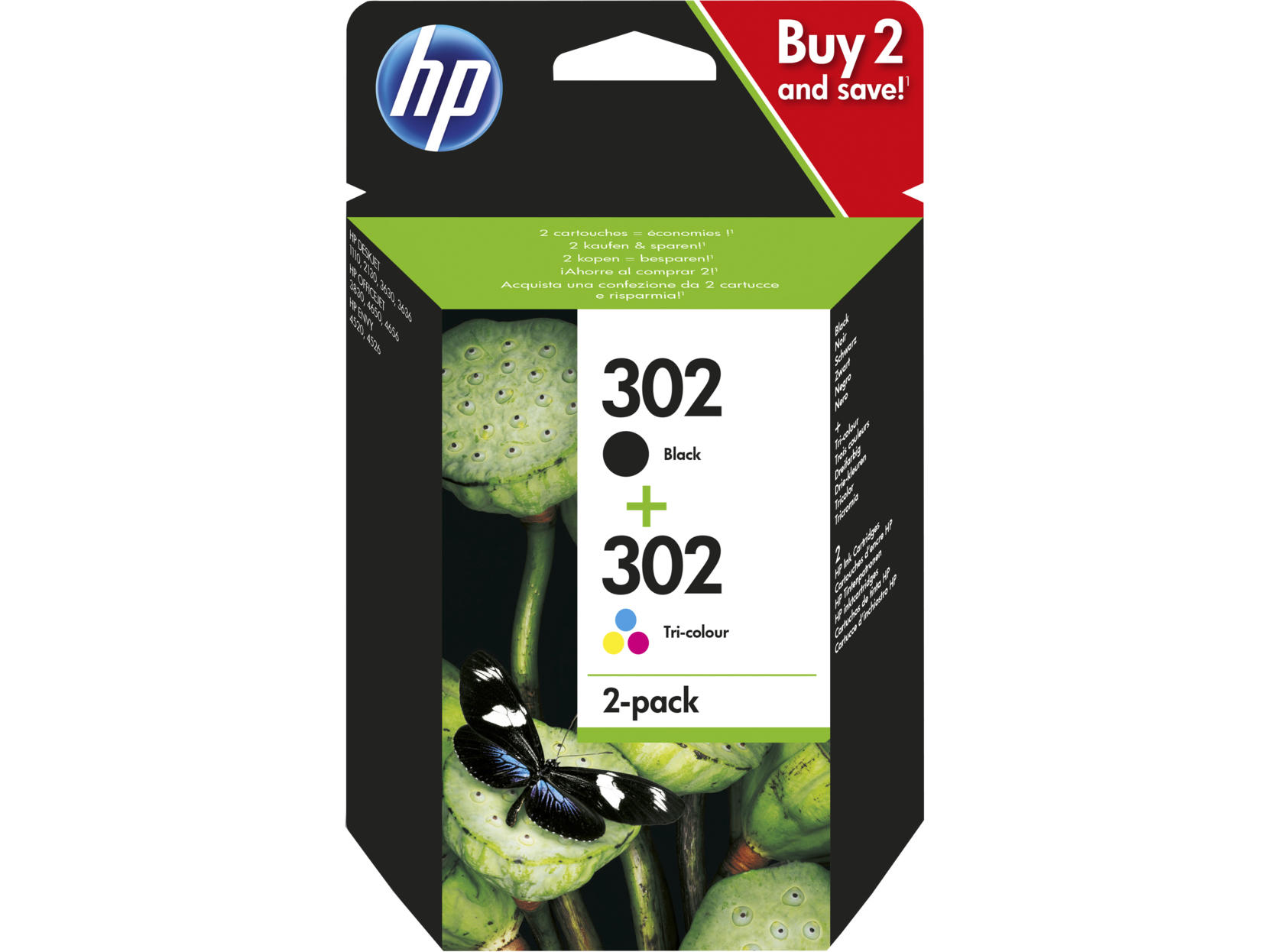 Inkcartridge HP x4d37ae 302 zwart+kleur