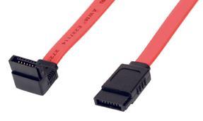 SATA kabel 1x haakse connector 1m