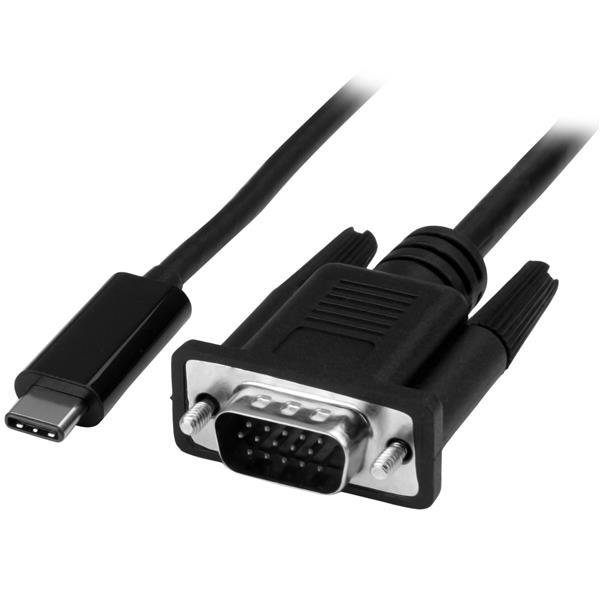 StarTech USB-C naar VGA kabel 1m zwart