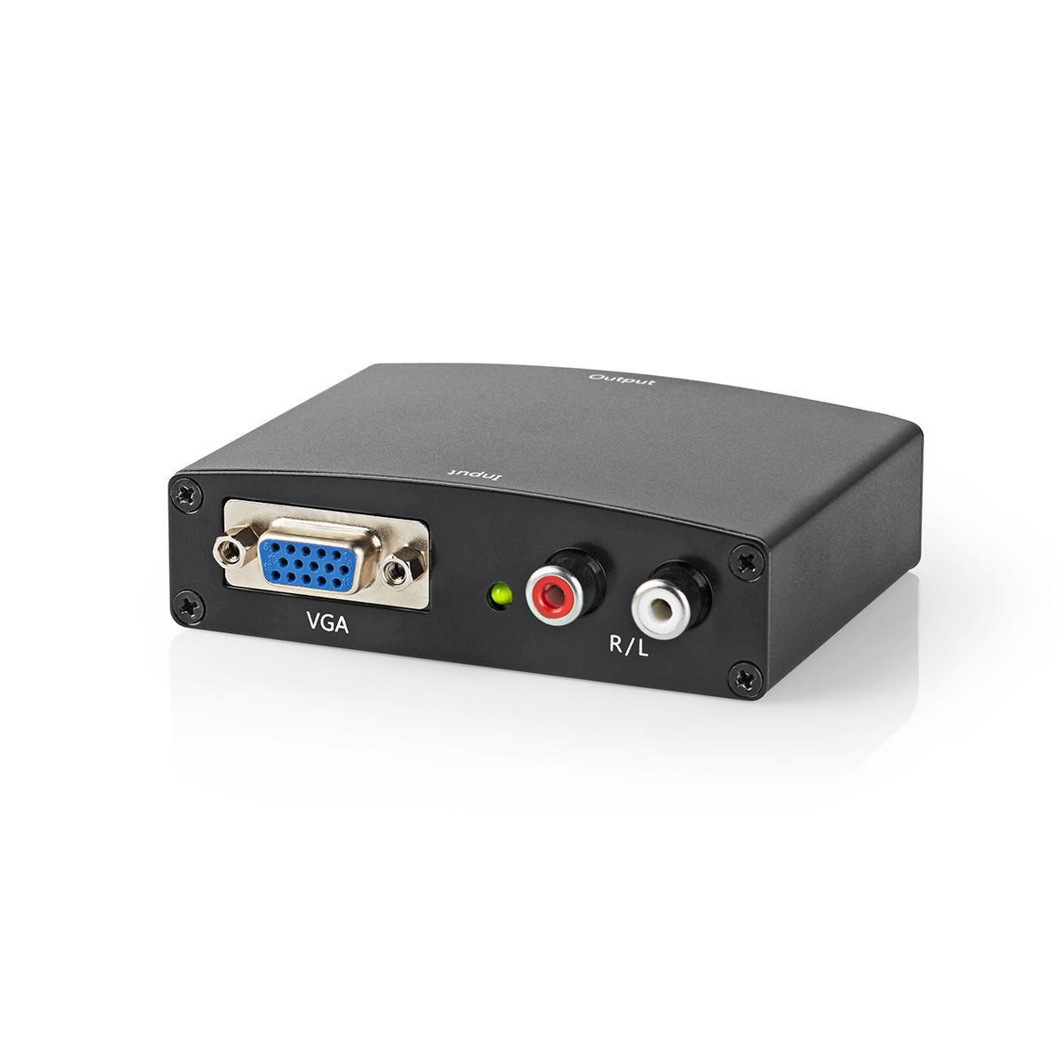 VGA-naar-HDMI™-Converter | 1-Wegs VGA + 2x RCA (L-R)-Ingang | HDMI™-Uitgang