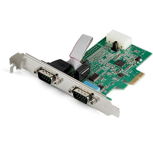 StarTech.com 2-poorts PCI Express RS232 seriële adapterkaart 16950 UART