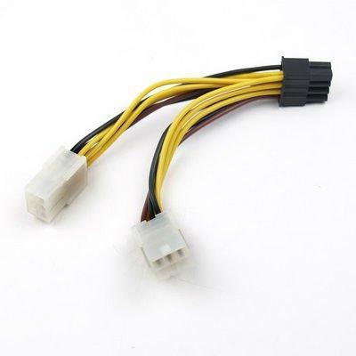 2x 6pins PCI-E naar 1x 8pins PCI-E