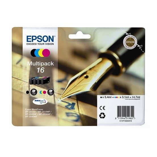 Image of EPSON 16 ink cartridge black and tri-colour standard capacity 14,7ml
