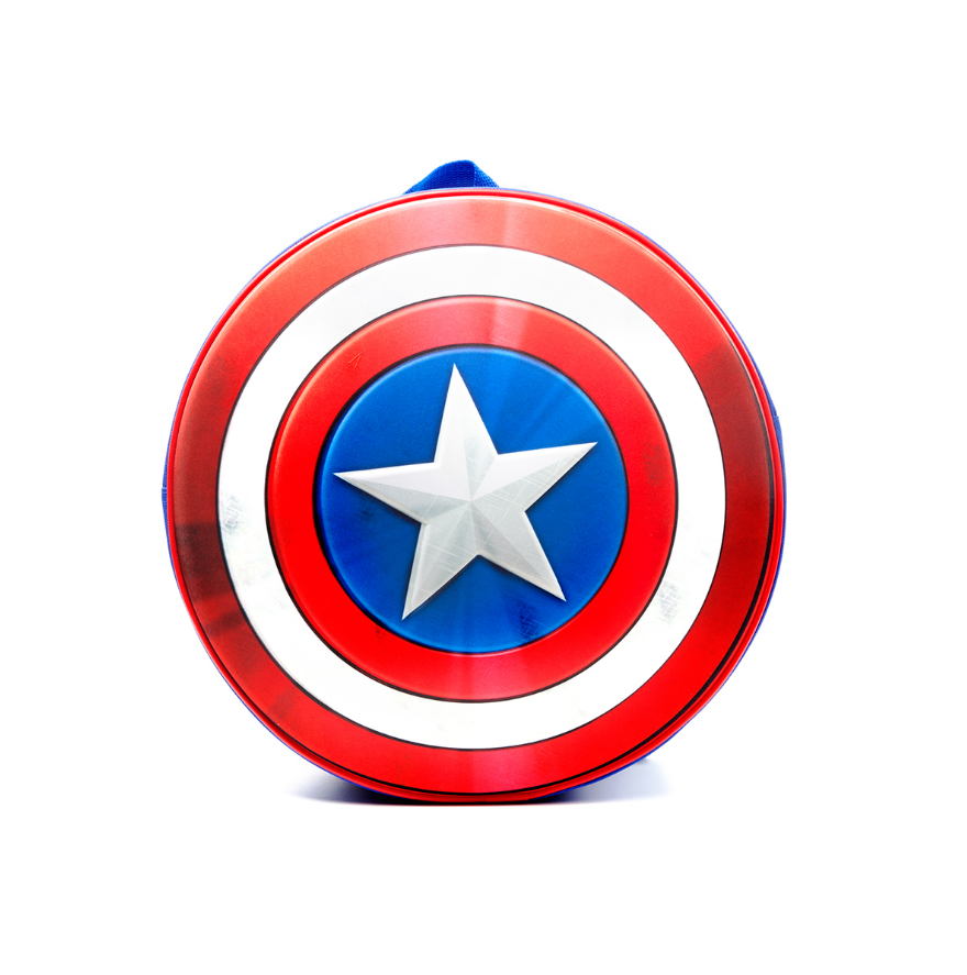 Image of Bioworld Captain America Cap's Shield Kid's Molded rugzak