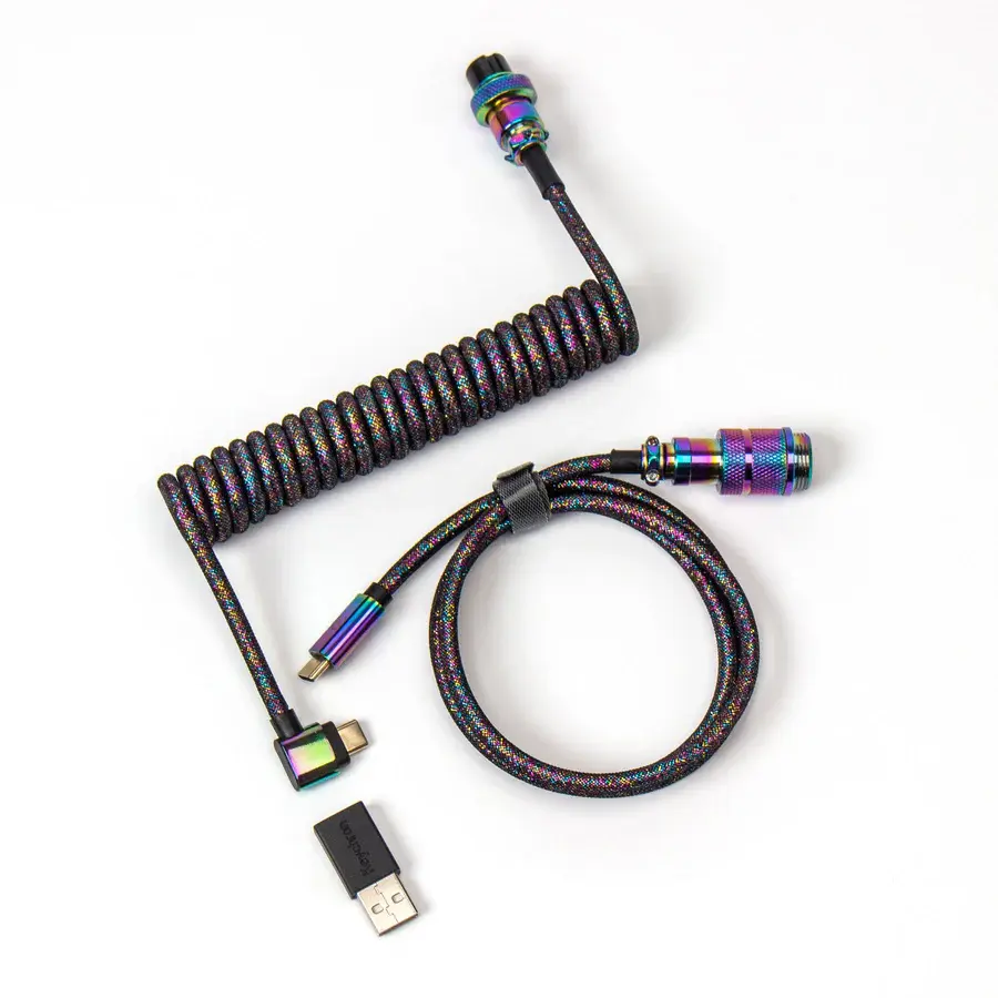 Keychron Coiled Aviator kabel regenboog afbeelding