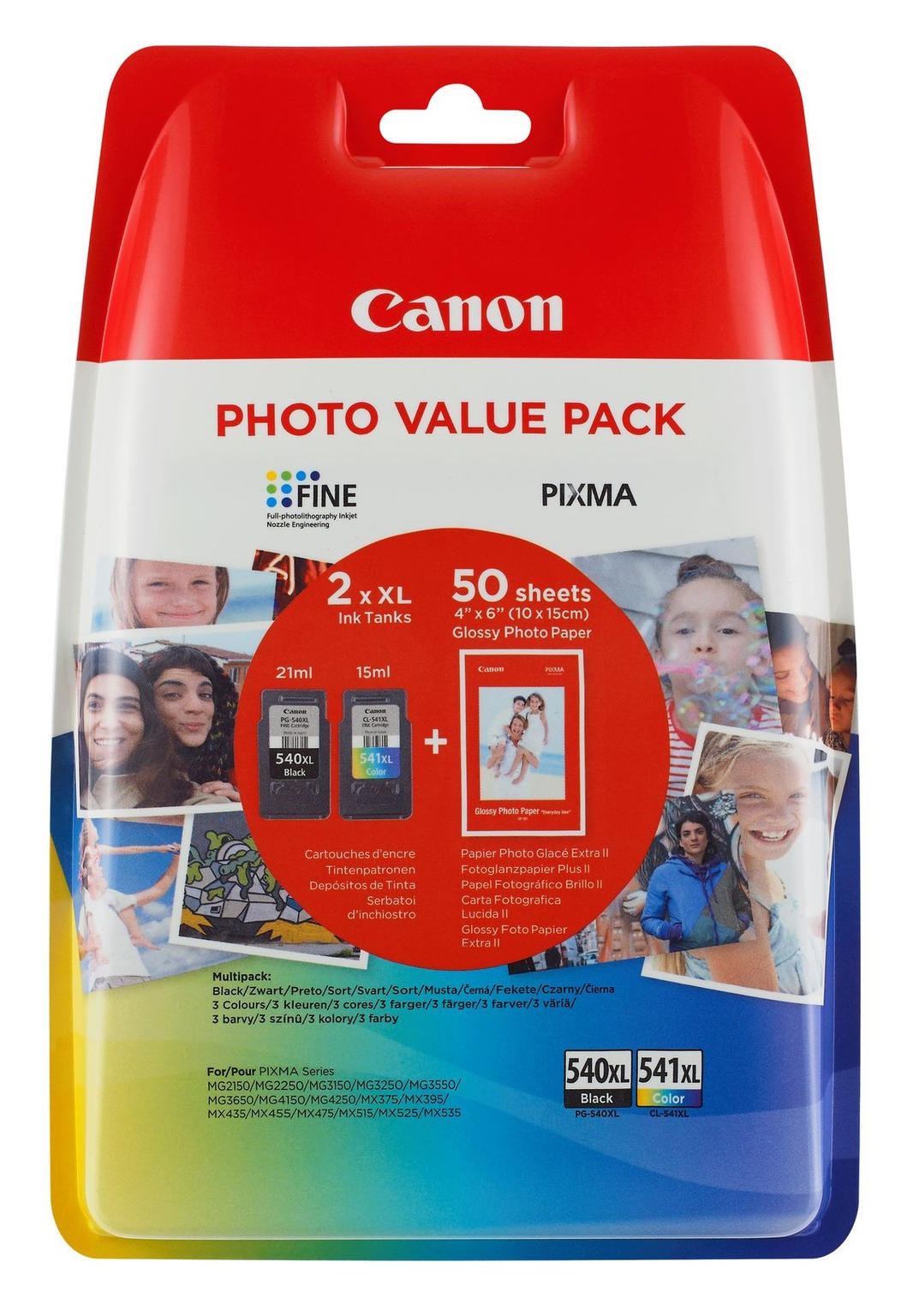 Canon PG-540XL & CL541XL multi pack
