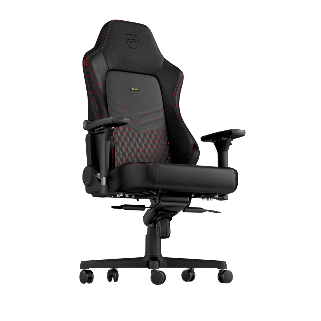 Noblechairs Hero Real leather gamestoel zwart/rood