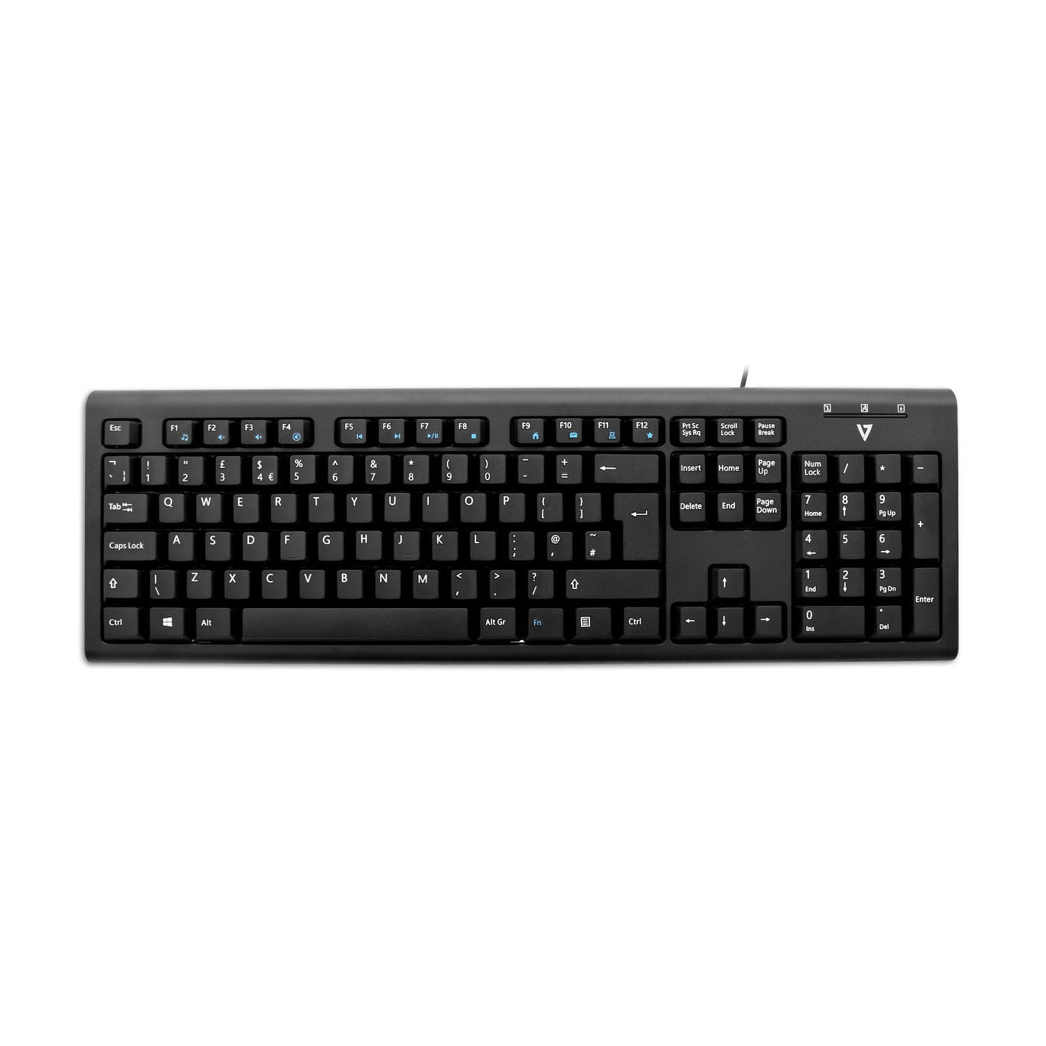 V7 KU200 toetsenbord zwart