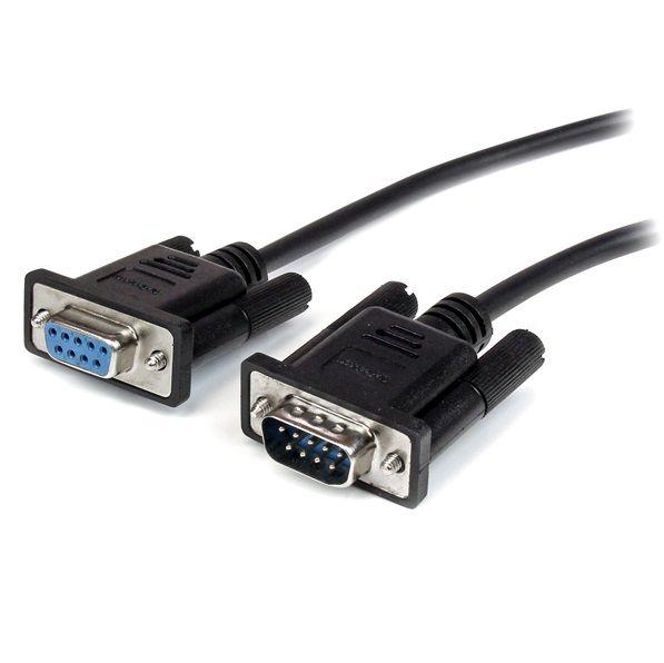 StarTech.com Zwarte straight-through DB9 RS232 seriële kabel M-F 2 m