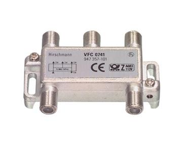 Image of Hirschmann 4-weg Coax splitter met F-connectors