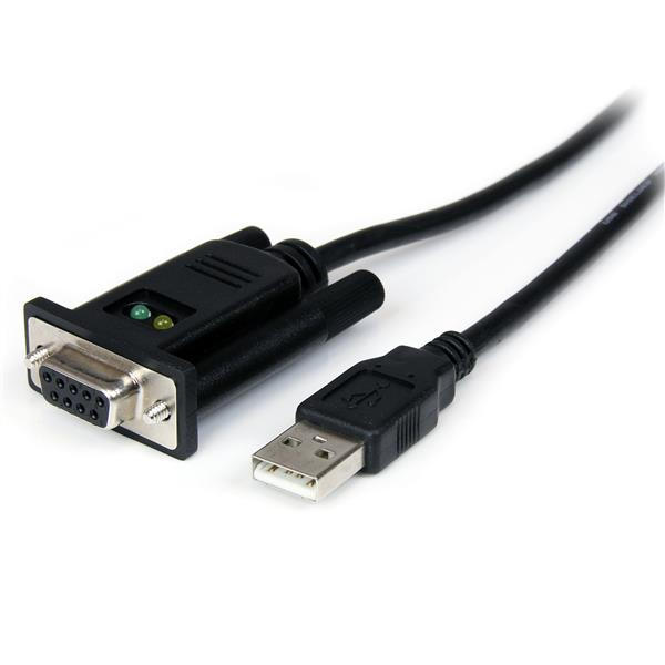 StarTech.com 1-poort USB naar Nulmodem RS232 DB9 Seriële DCE Verloopkabel met FTDI seriële adapter