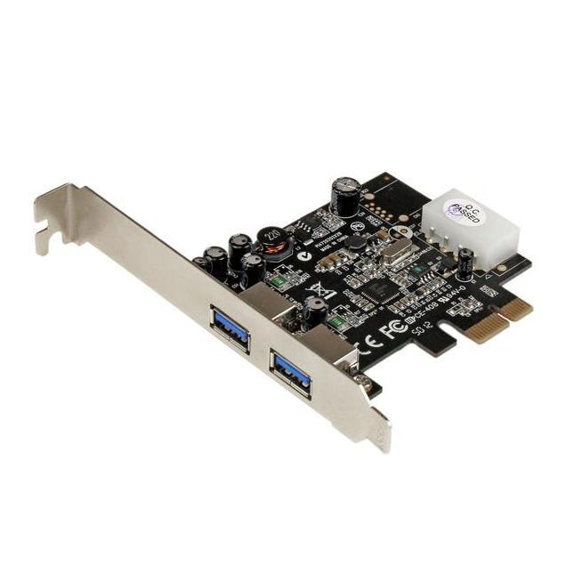 StarTech.com 2-poorts PCI Express (PCIe) SuperSpeed USB 3.0-kaartadapter met UASP LP4-voeding