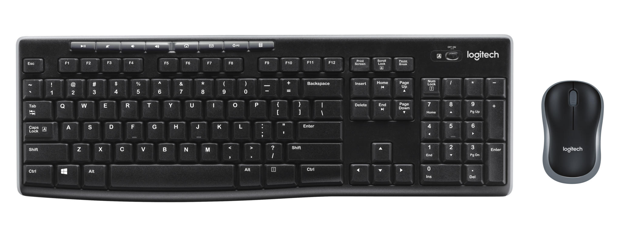 Logitech MK270 RF Draadloos QWERTY Italiaans Zwart