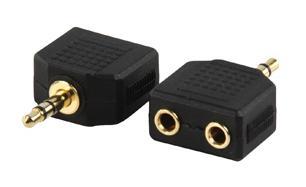 Image of Audioconverter Stereo Jack naar 2x Kontra stekker (splitter)