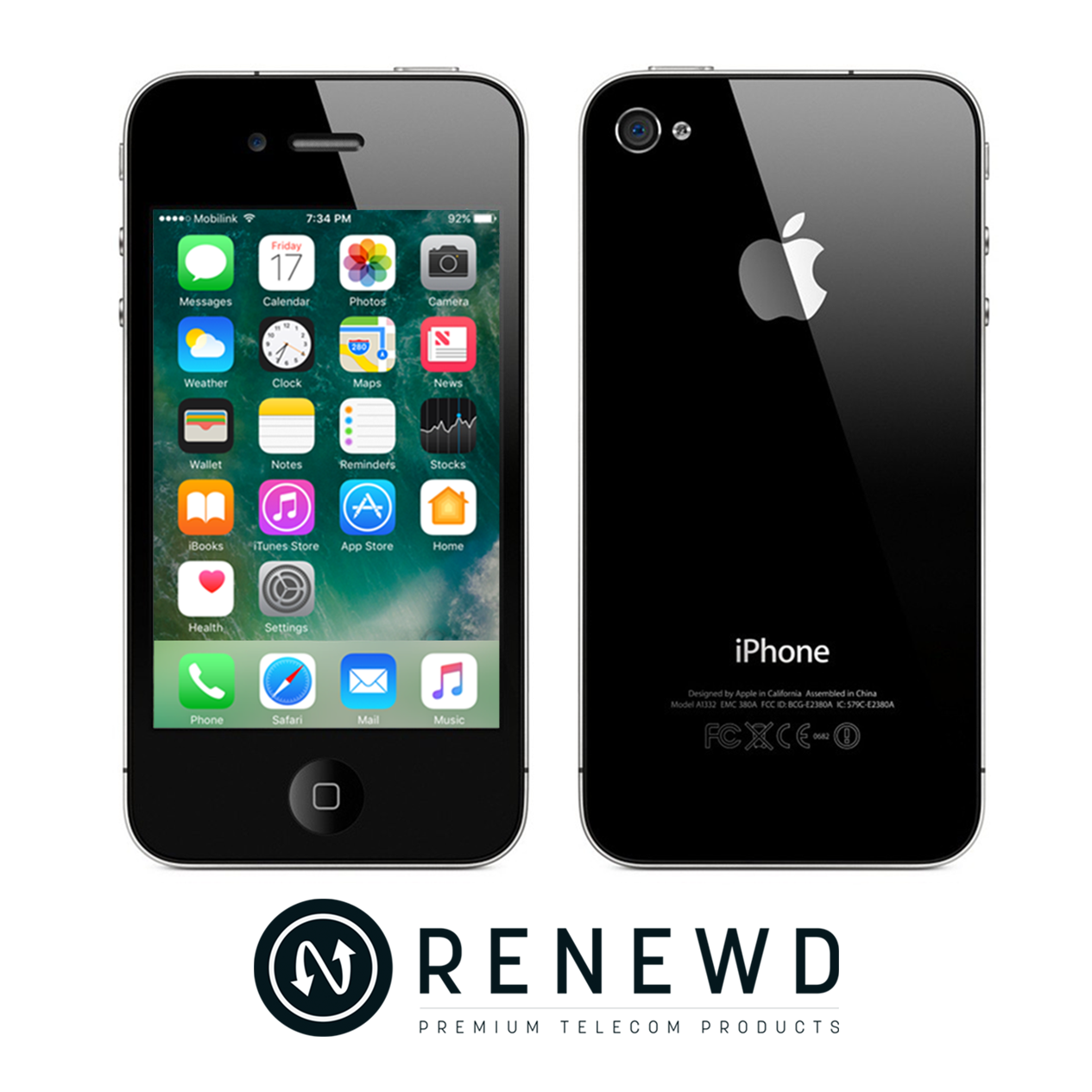 Image of Apple Renewd iPhone 4S 32GB zwart