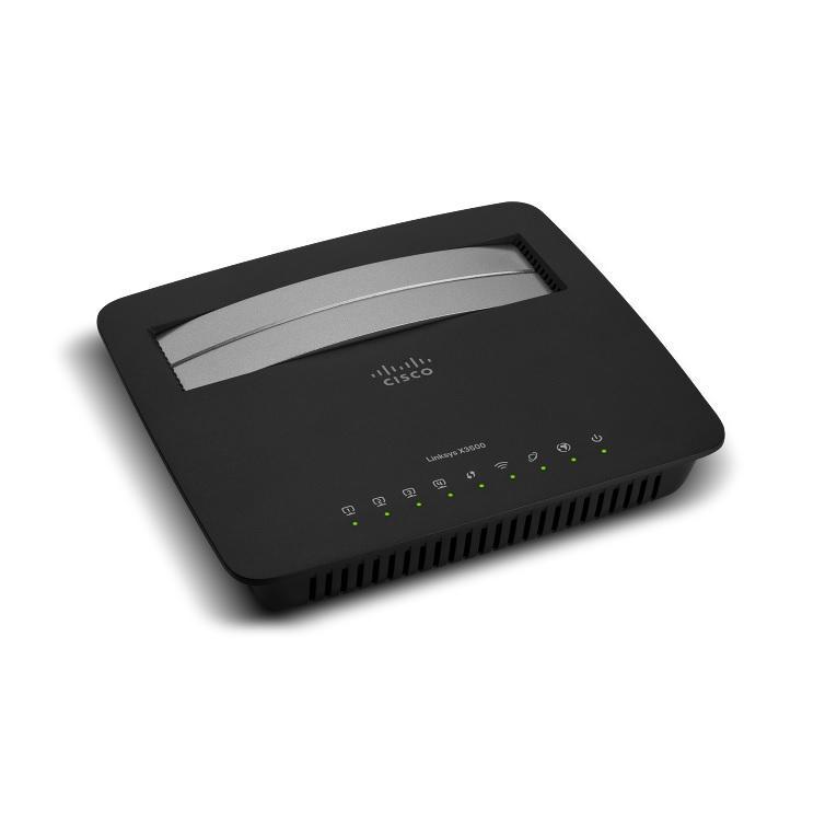 Image of Linksys Modem/Router X3500 WiFi N750, ADSL2+ A