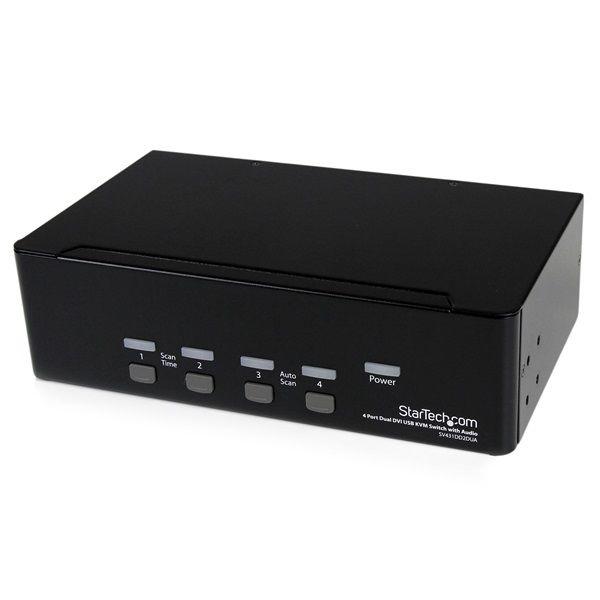 StarTech 4-poorts USB KVM switch met audio + hub