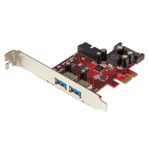 StarTech.com 4-poorts PCI Express USB 3.0 kaart 2 extern, 2 intern SATA-voeding USB-adapter
