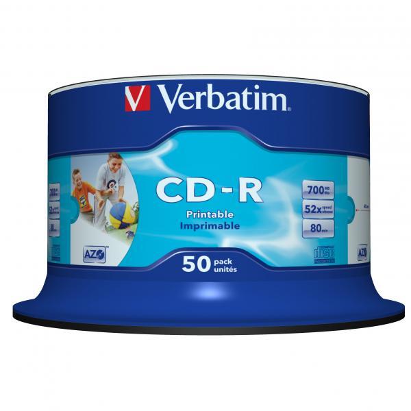 Verbatim Cd R Printable 50 Stuks verbatim kopen in de aanbieding