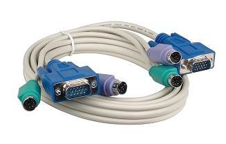 KVM kabel 1,5m PS-2 bulk