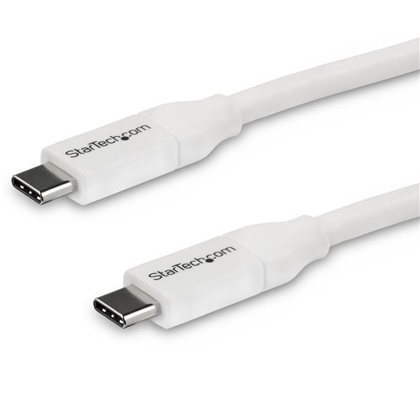 StarTech USB-C met Power delivery M/M 5m wit