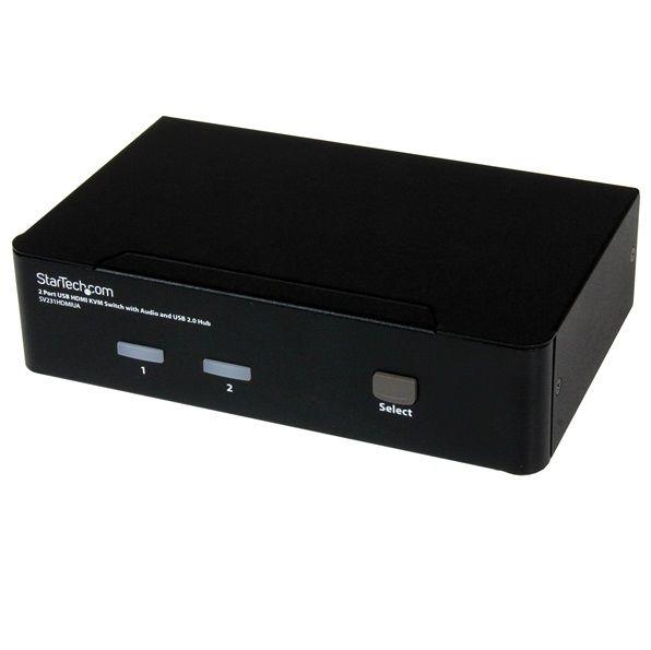 StarTech 2-poorts USB HDMI KVM switch met audio en hub