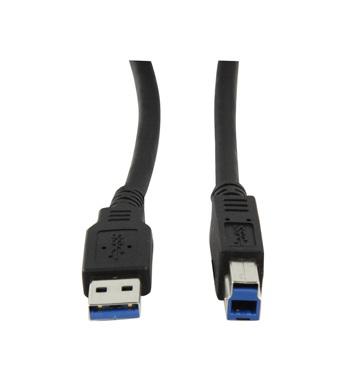 Image of USB 3.0 Kabel A Male - B Male Rond 2.00 M Blauw