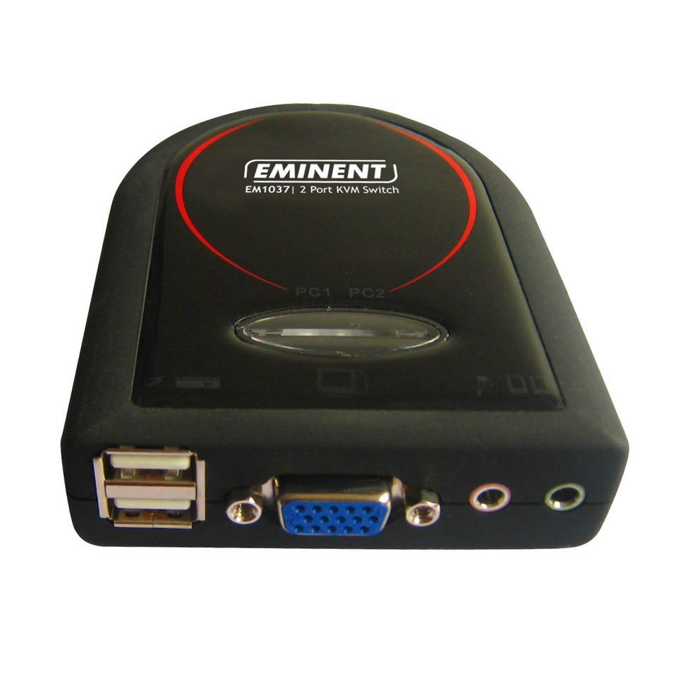Image of Eminent 2-port USB KVM Switch met Audio p/n EM1037