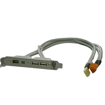 2x USB 2.0 en 2x Firewire bracket