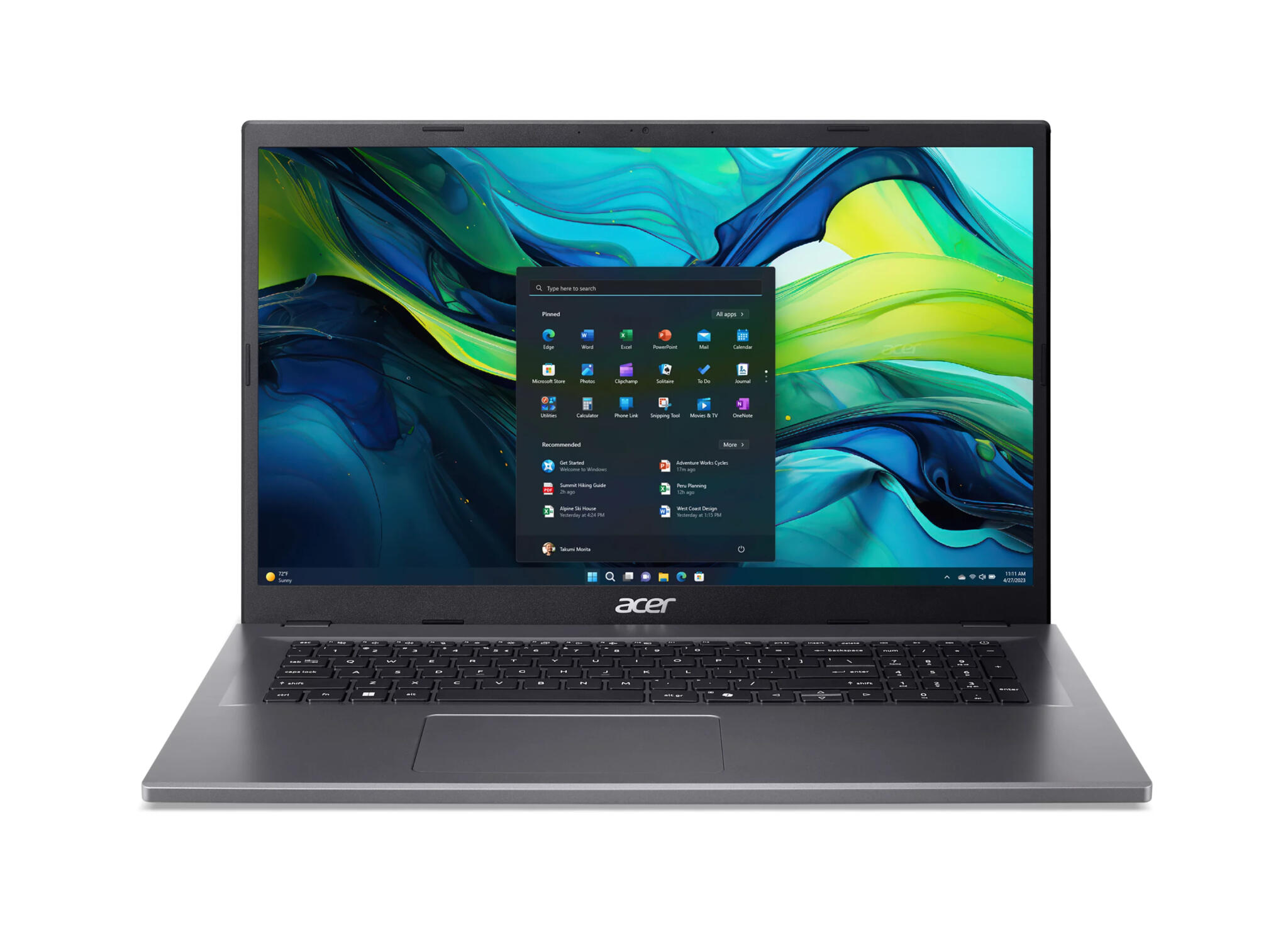 Acer Aspire 17 (A17-51M-70HL) laptop grijs