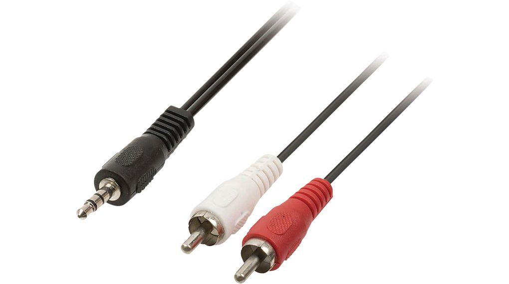 Nedis 3,5mm Jack naar 2x Tulp kabel 3m