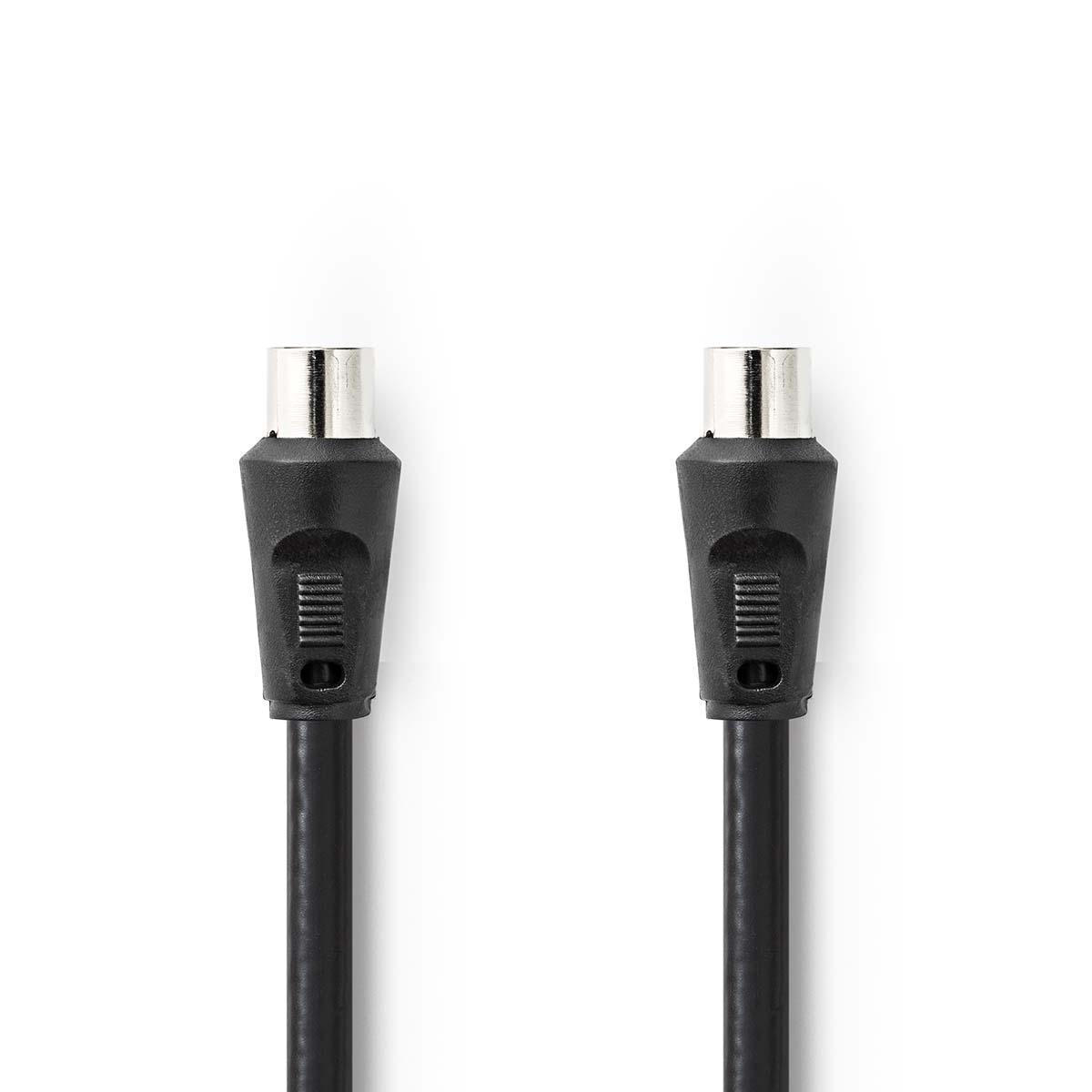 Nedis 90dB Coaxkabel M/F 1,5m zwart
