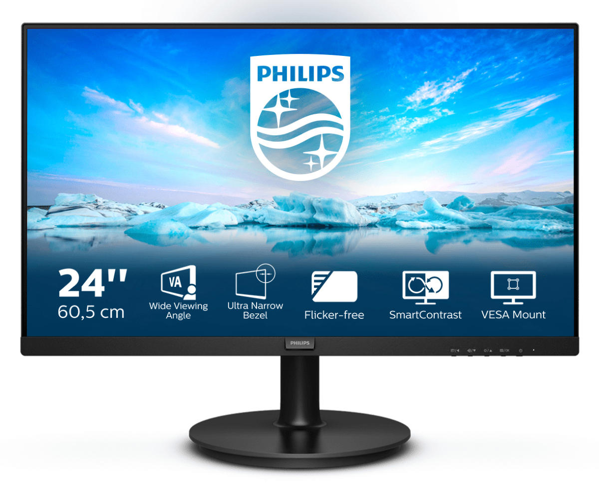 Philips V Line 241V8LA-00 LED display 60,5 cm (23.8 ) 1920 x 1080 Pixels Full HD Zwart