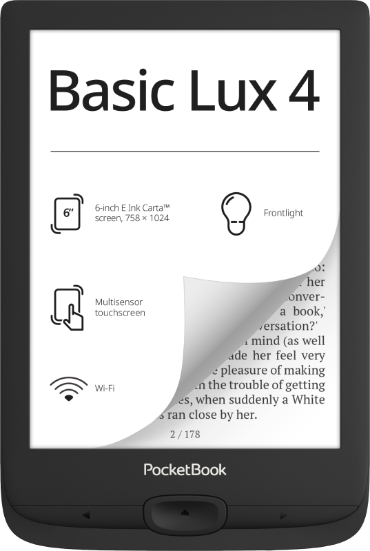 PocketBook Basic Lux 4 e-Reader zwart