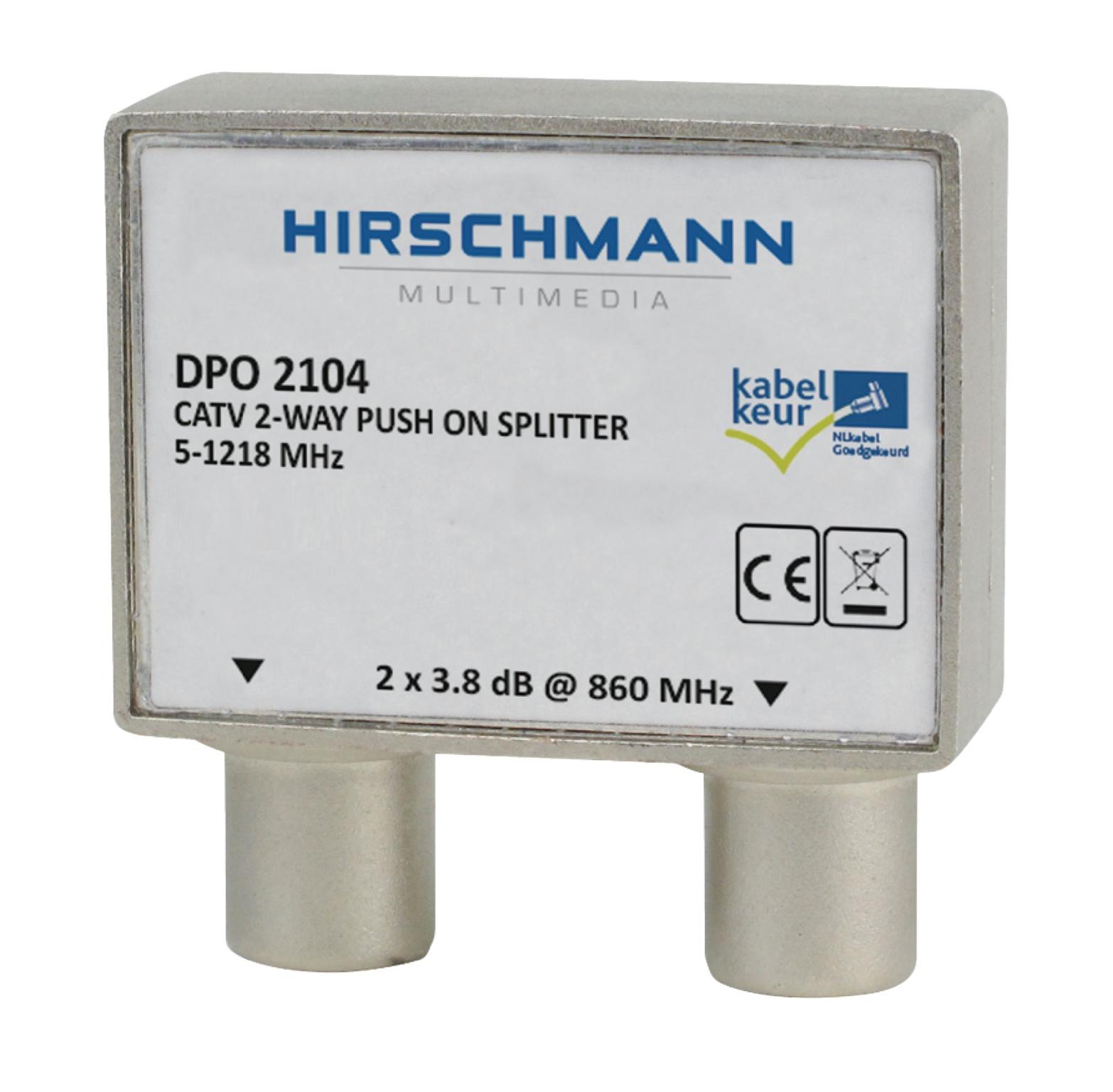 Hirschmann Coax opdruk splitter