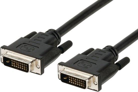 DVI kabel DVI-D 24+1-pin male DVI-D 24+1-pin male 2,00 m zwart