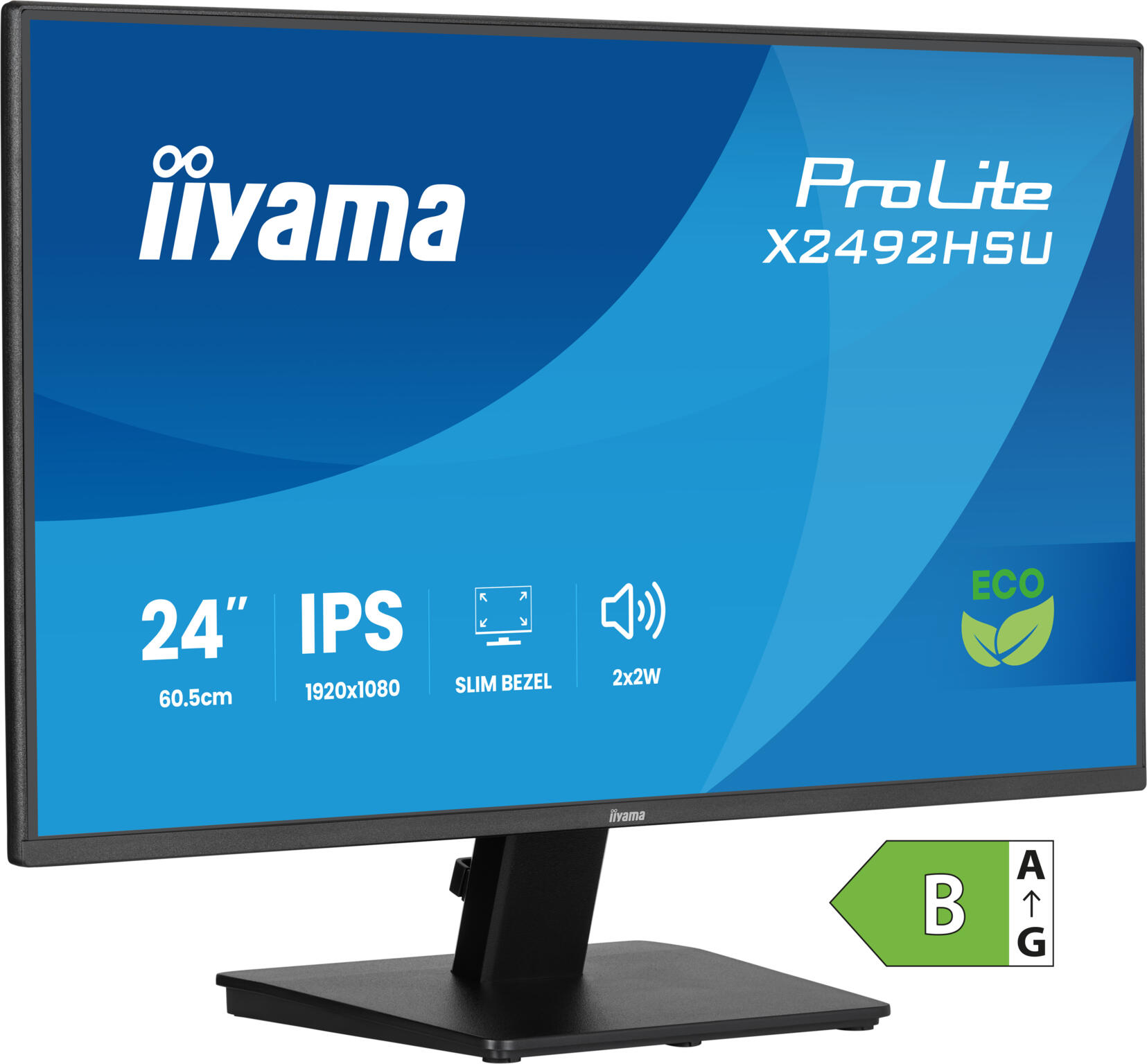 Iiyama ProLite X2492HSU-B1 monitor afbeelding