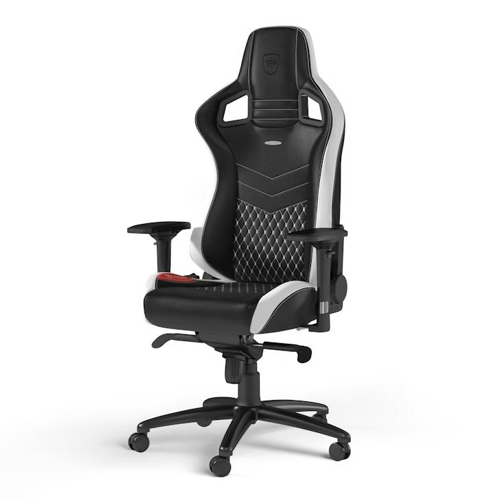 Noblechairs EPIC Echtleder Zwart-Wit