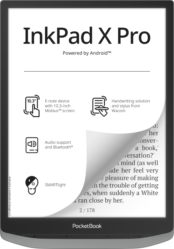 PocketBook InkPad X Pro e-Reader grijs