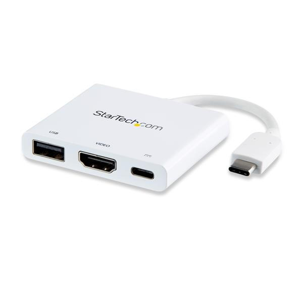 StarTech.com USB-C naar 4K HDMI multifunctionele adapter met Power Delivery en USB-A poort wit