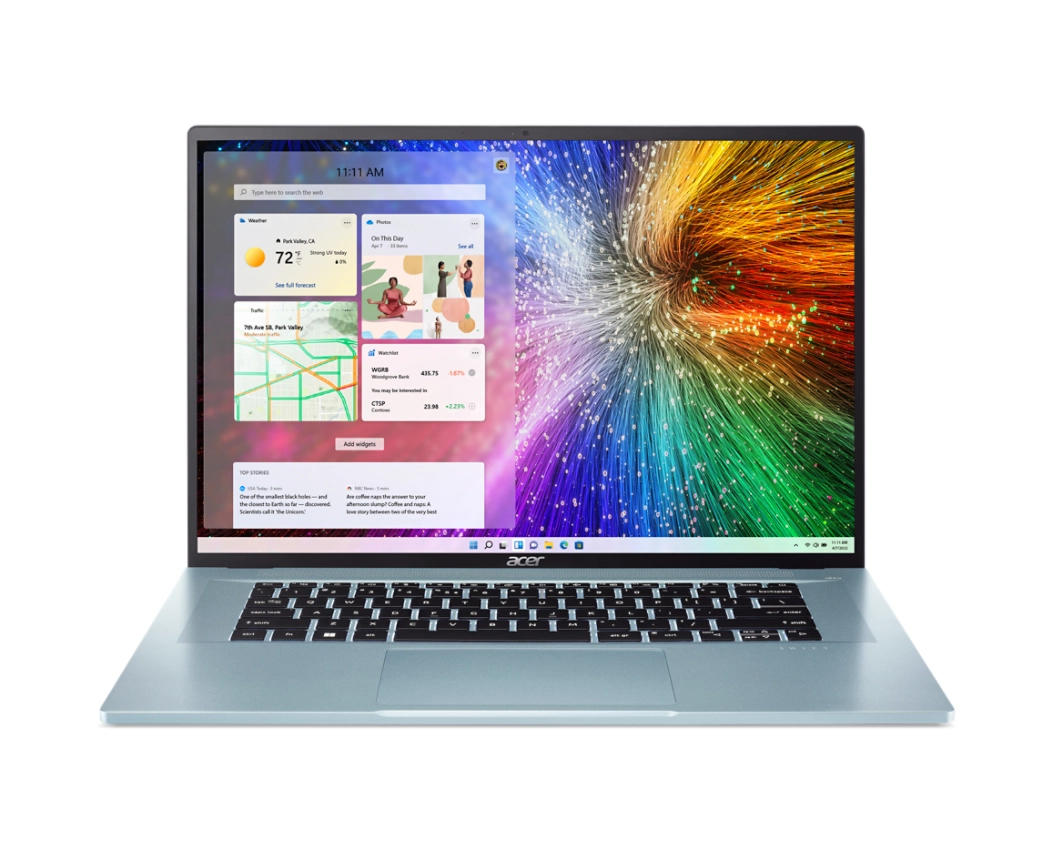 Acer Swift Edge SFA16-41-R32M Glacier Blue (2.9GHz, 16MB L3), 40.6 cm (16") WQUXGA (3840 x 2400), 16GB LPDDR5 SDRAM, 512GB PCIe NVMe SED SSD, AMD Radeon 660M, Wi-Fi 6E AX (2x2), Wi